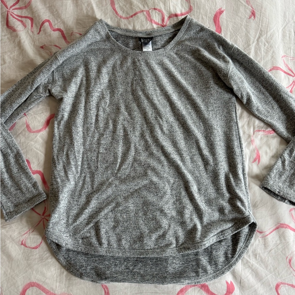 Felina Heather Gray Long-Sleeve Crewneck Top